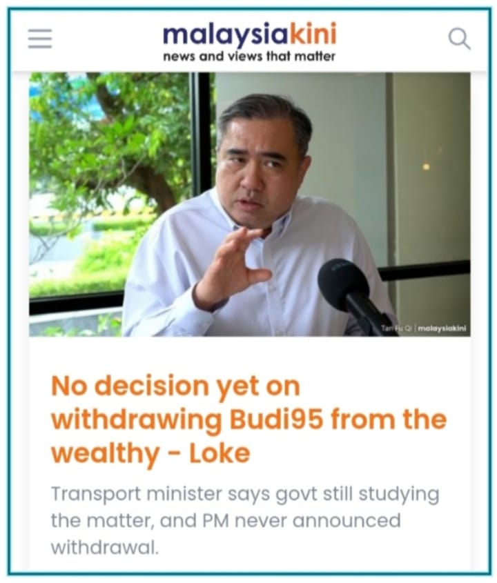 Image from: OPINION | Petrol vs Politics!! – Has BUDI95 Become A “Booby Trap” for Anwar and DAP…?!!