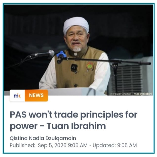 Image from: OPINION | "PAS: We'll Never Trade Principles for Power!!" – Then Why Join Hands With UMNO Again…?!!!