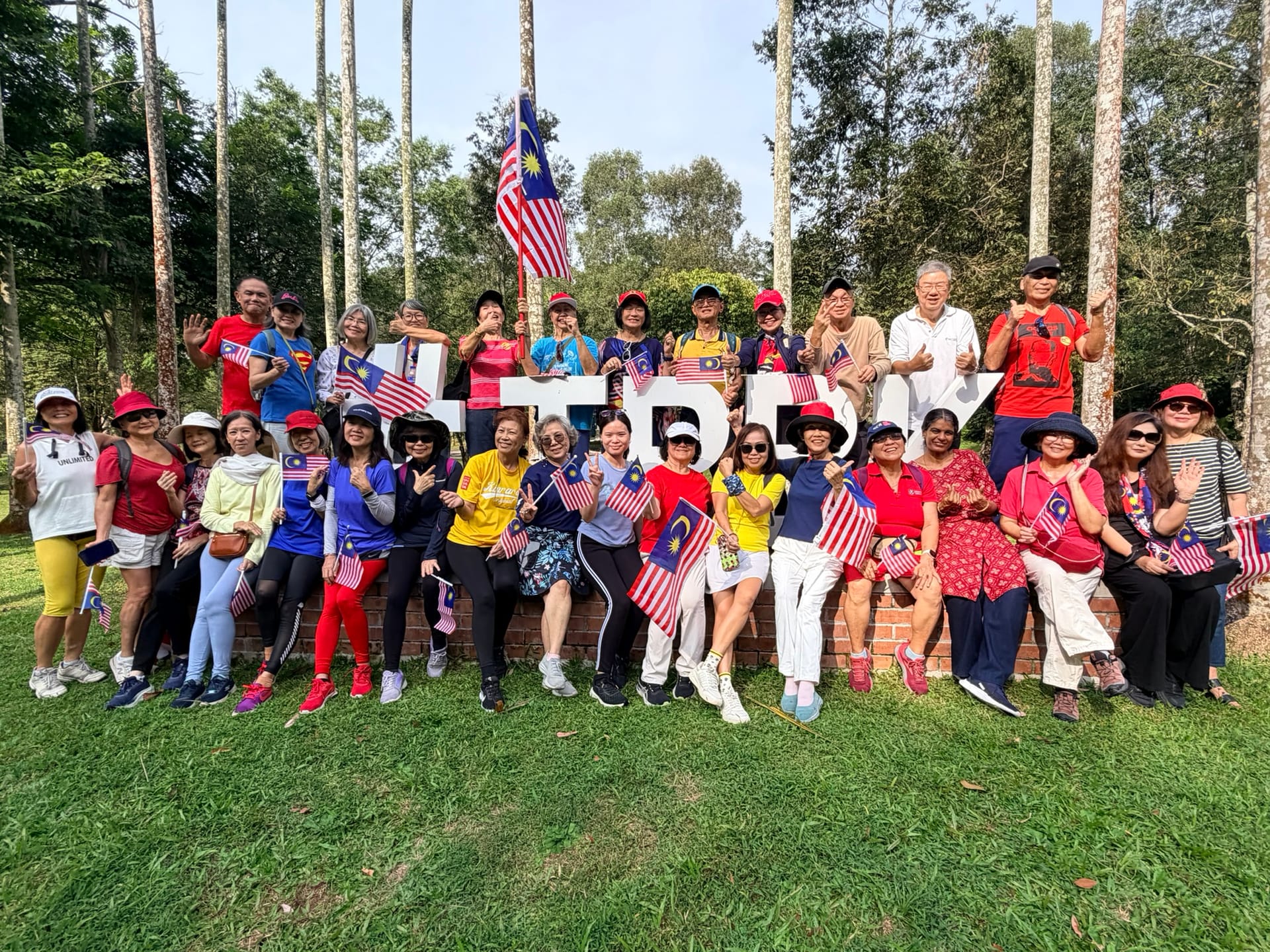 Image from: When Seniors Paint the Park Red, Yellow, White and Blue