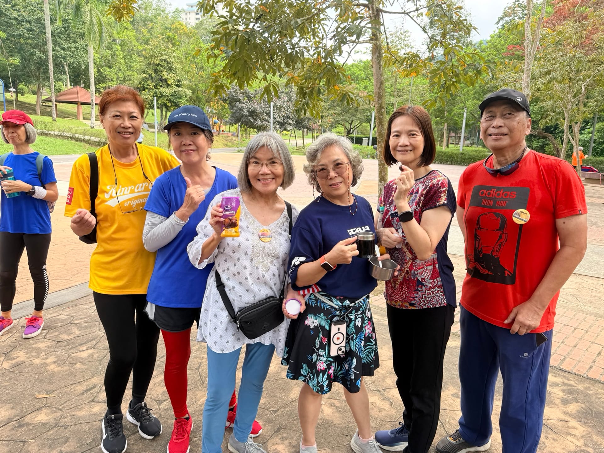 Image from: When Seniors Paint the Park Red, Yellow, White and Blue