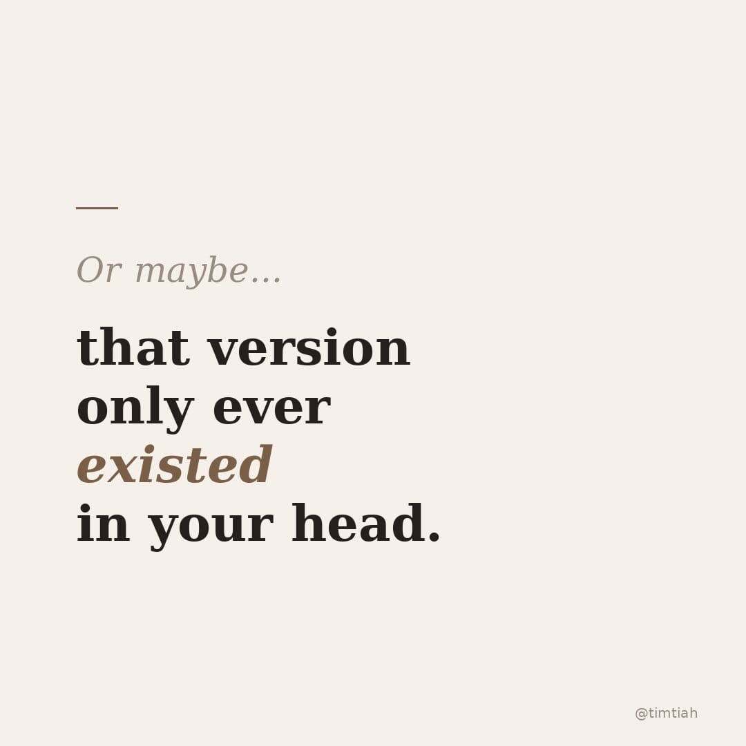 Image from: When we were younger, people used to say "you have your whole life ahead of you."