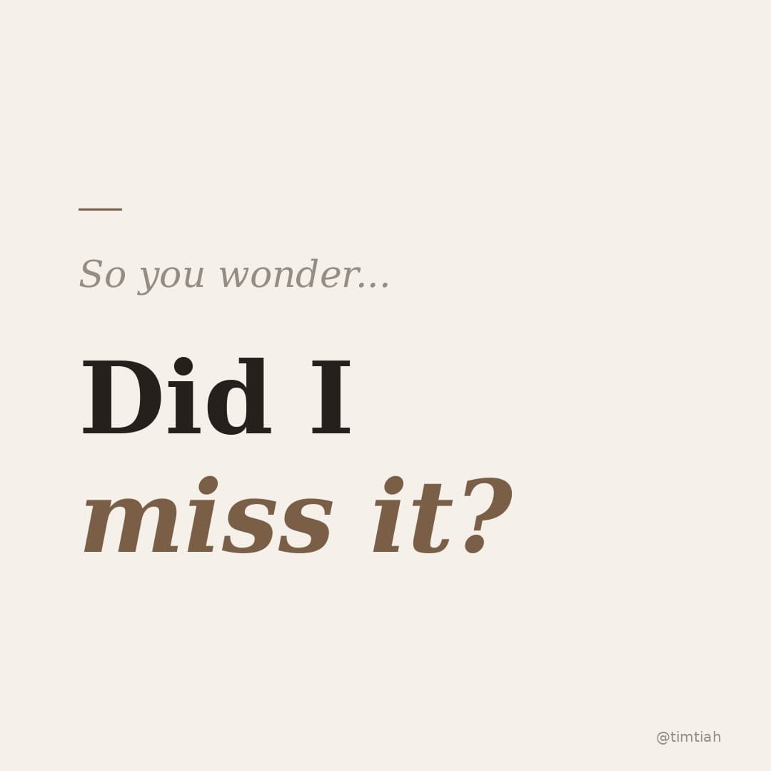 Image from: When we were younger, people used to say "you have your whole life ahead of you."