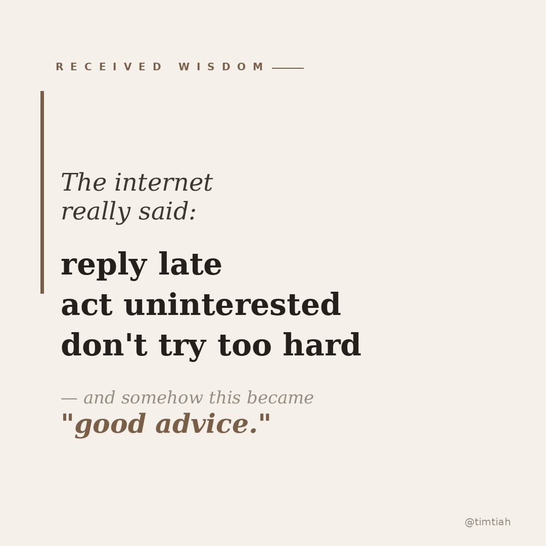 Image from: Dating advice men think work on women…