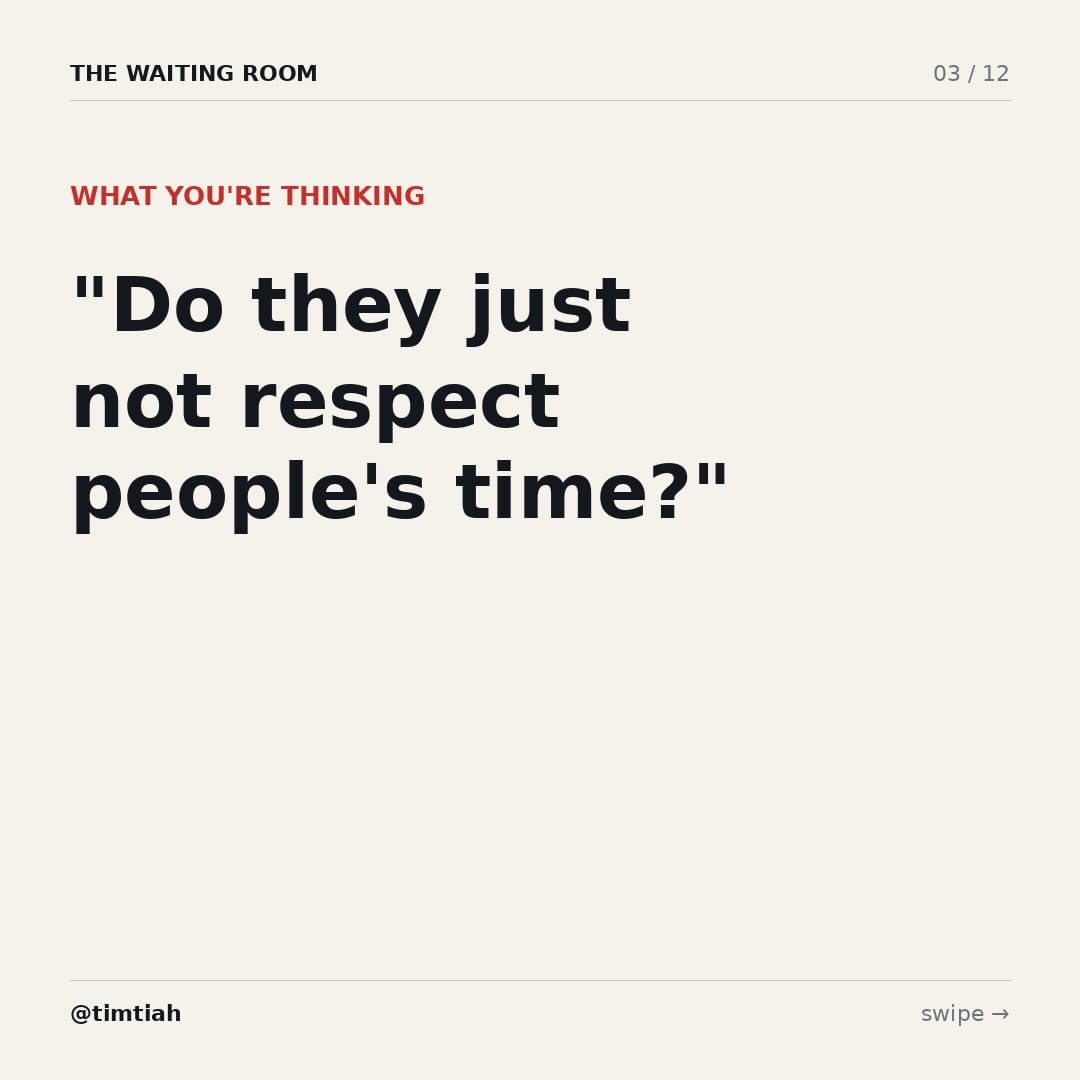 Image from: Why are doctors always late for your appointment ?