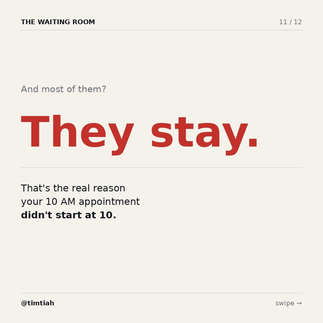 Image from: Why are doctors always late for your appointment ?