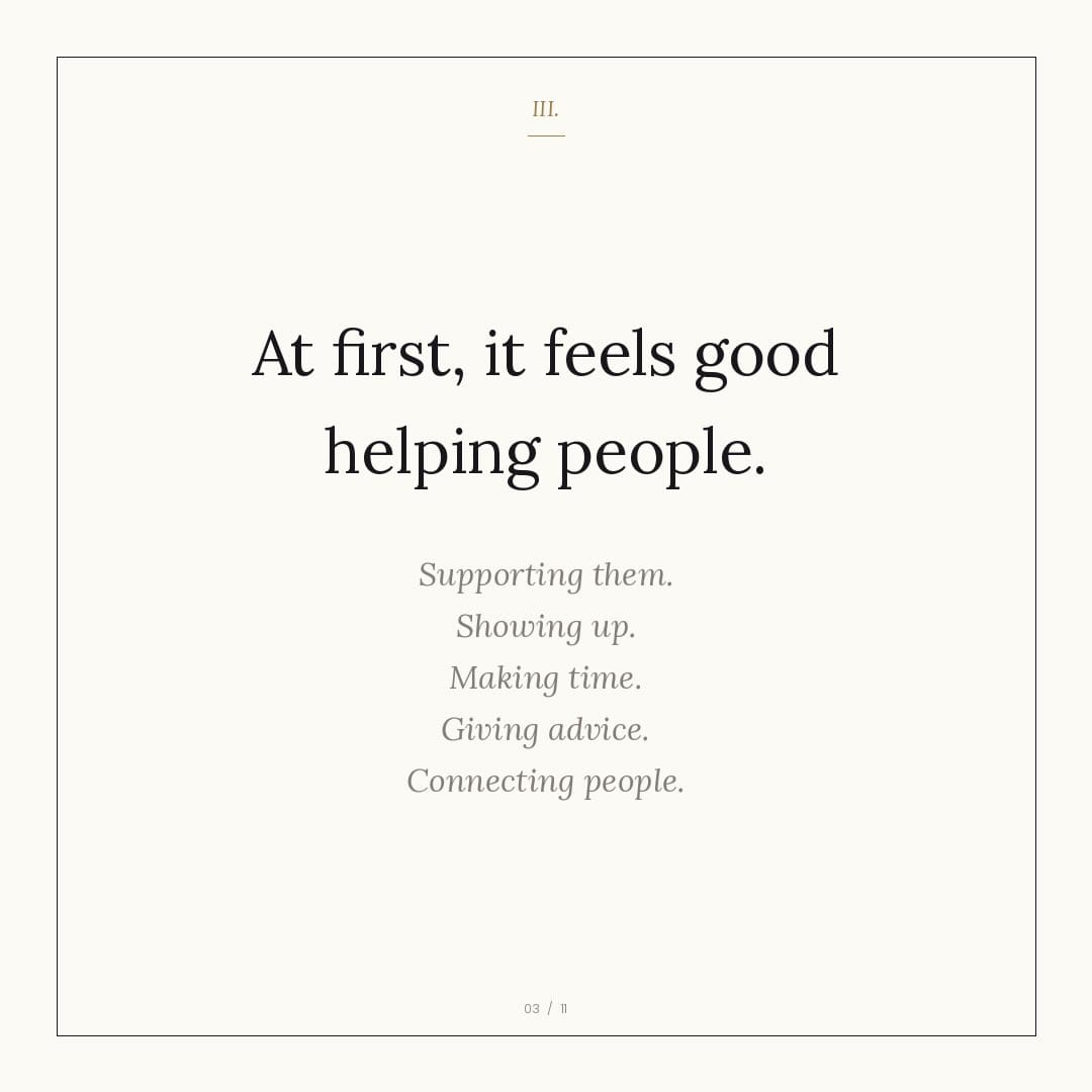 Image from: Givers eventually get tired too...