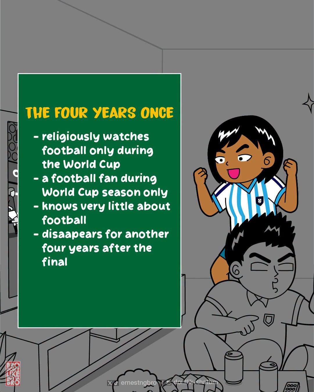 Image from: There is one in every friend group. Which World Cup fan are you?