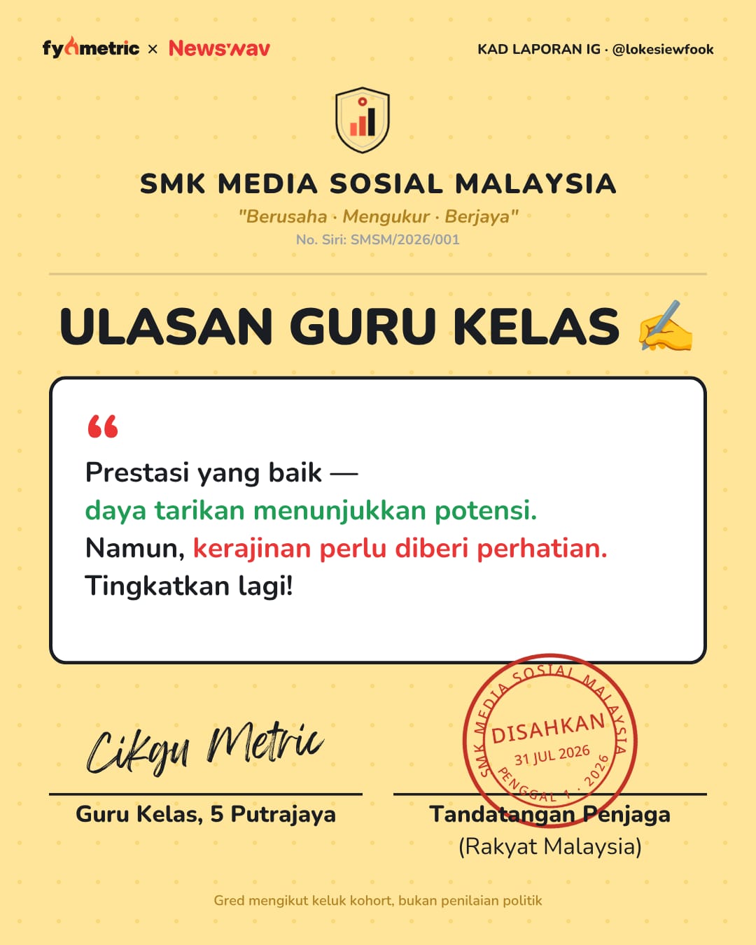 Image from: The IG Report Cards of Malaysian Politicians π | Mat Sabu's Politician Card! π