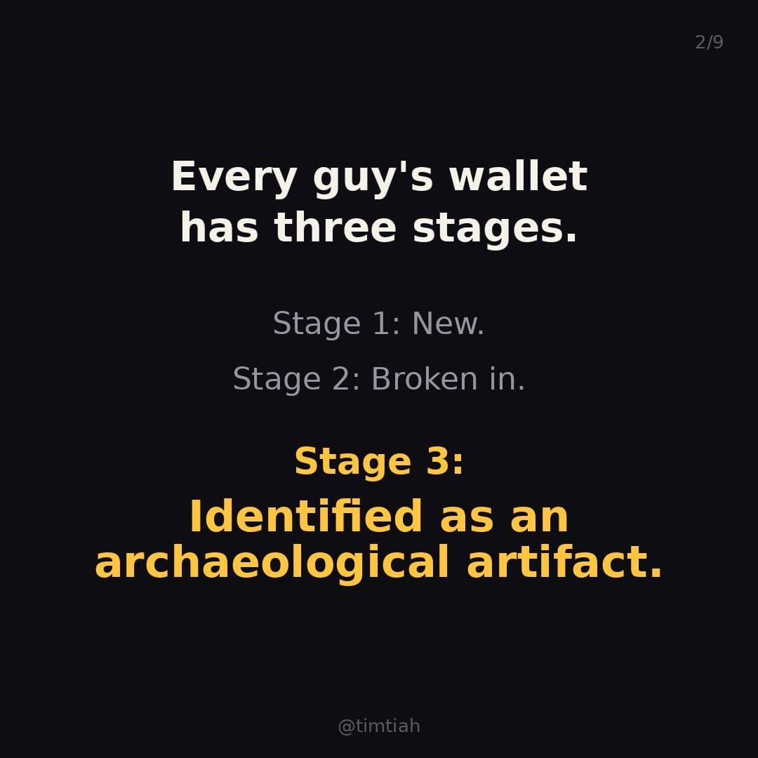 Image from: Why do guys never upgrade their wallets ?