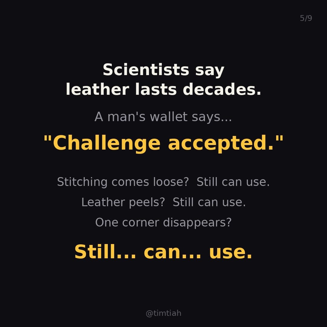 Image from: Why do guys never upgrade their wallets ?