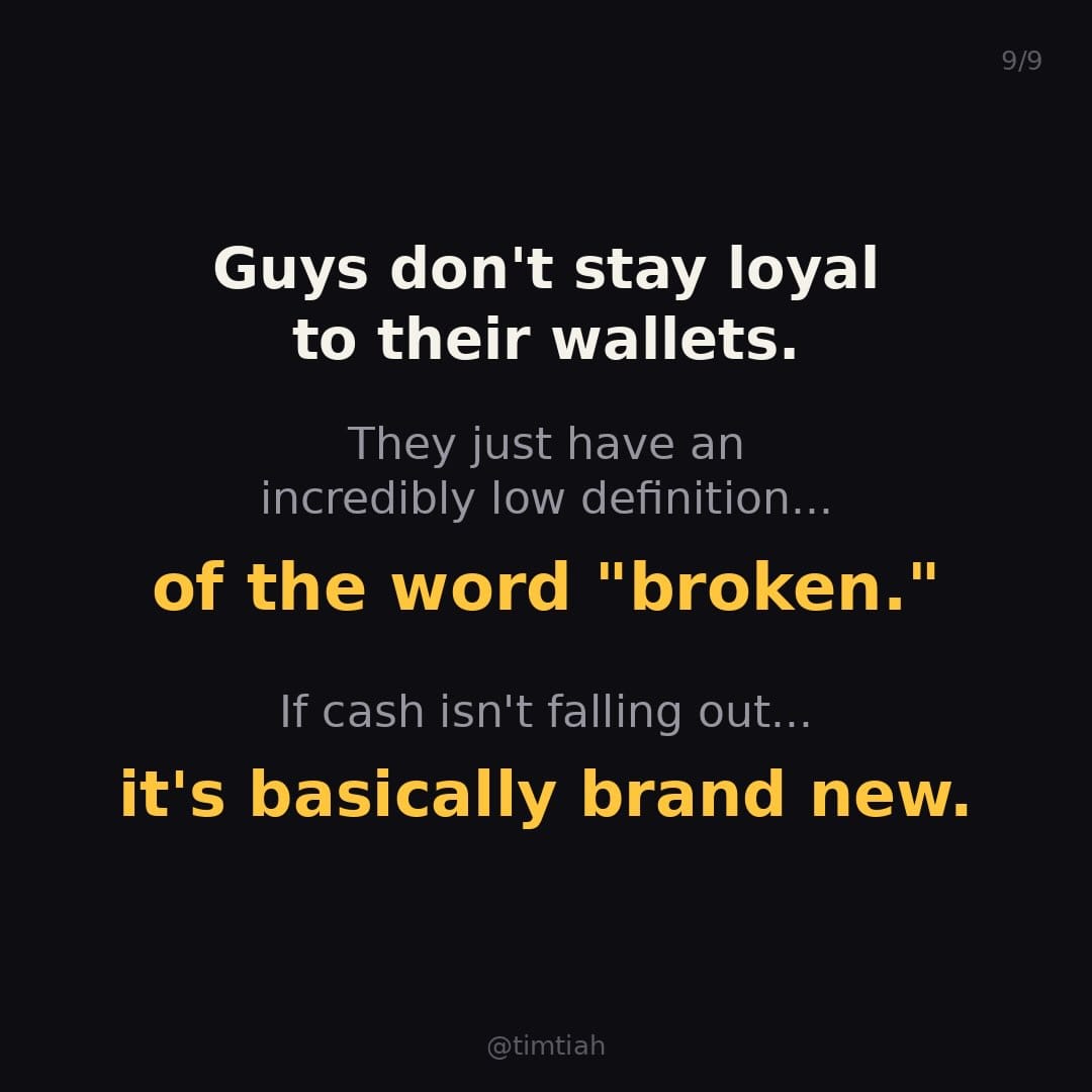 Image from: Why do guys never upgrade their wallets ?
