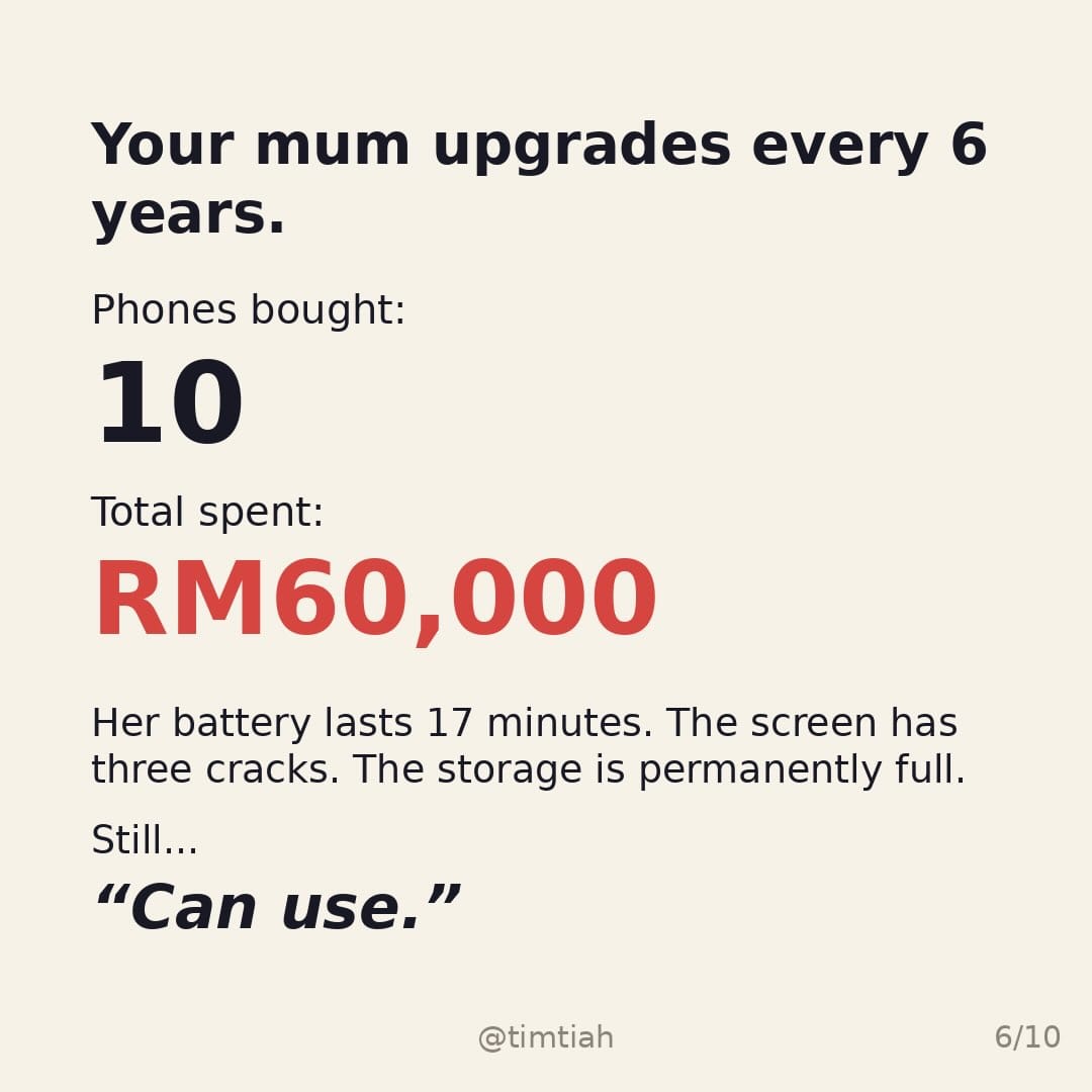 Image from: How much do you save if you use your phone as long as your mum does ?