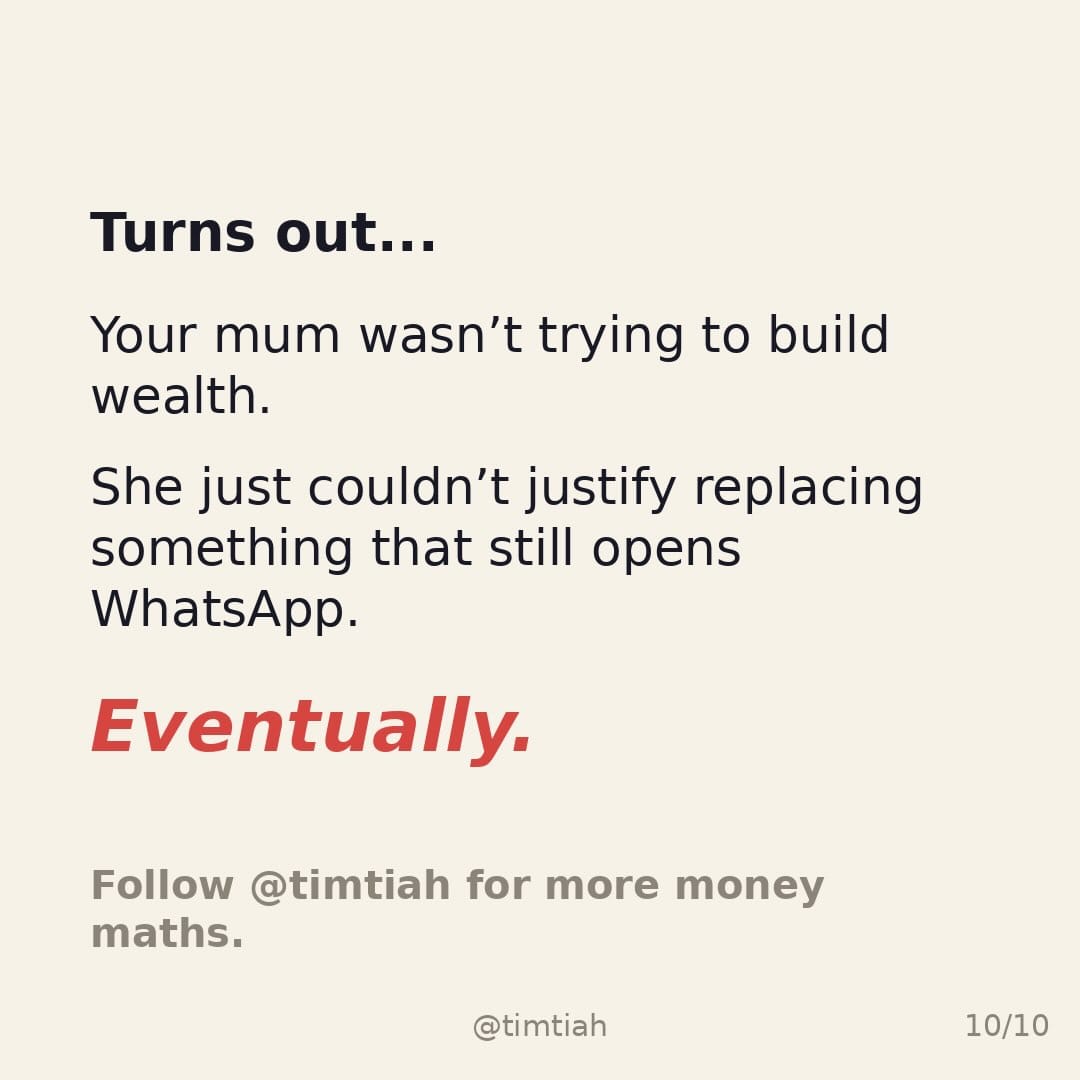 Image from: How much do you save if you use your phone as long as your mum does ?