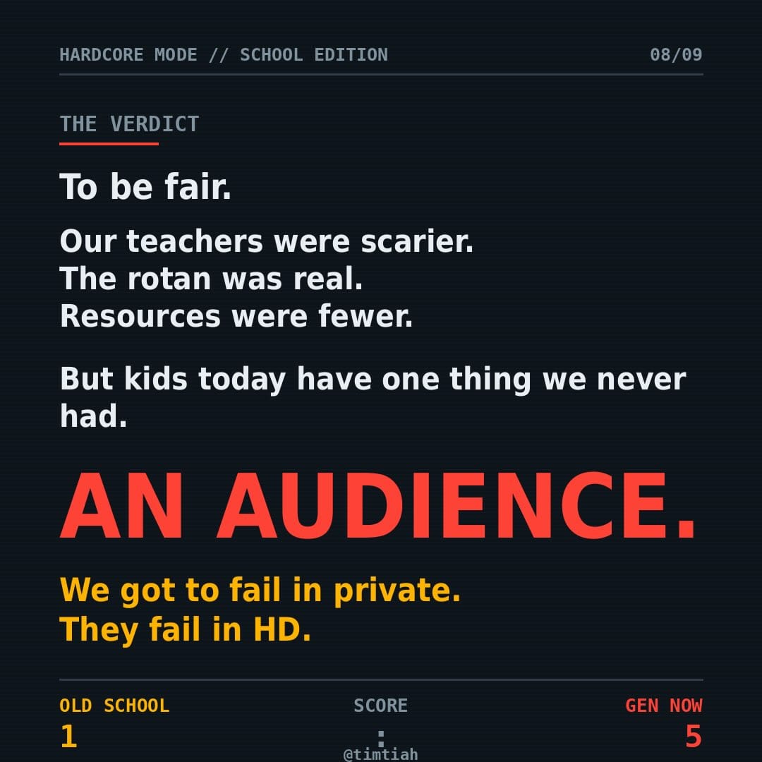 Image from: Old school vs Gen now