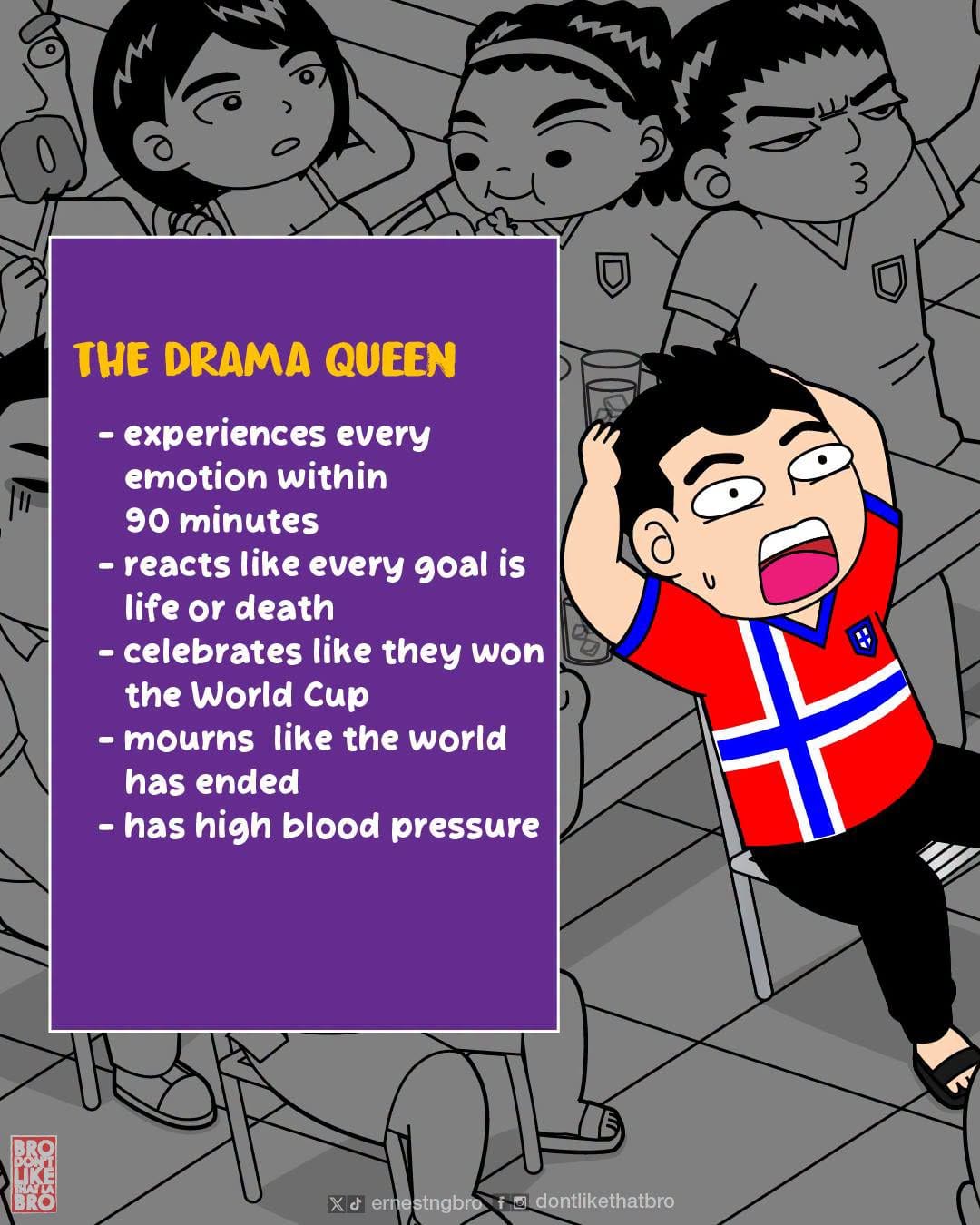Image from: After some feedback, here are 8 MORE TYPES of World Cup fans!