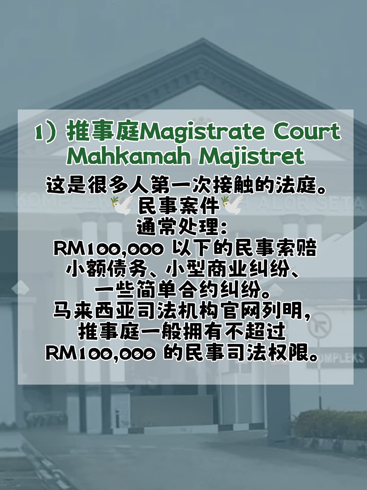 Image from: 你应该要知道的事|马来西亚法庭等级科普
