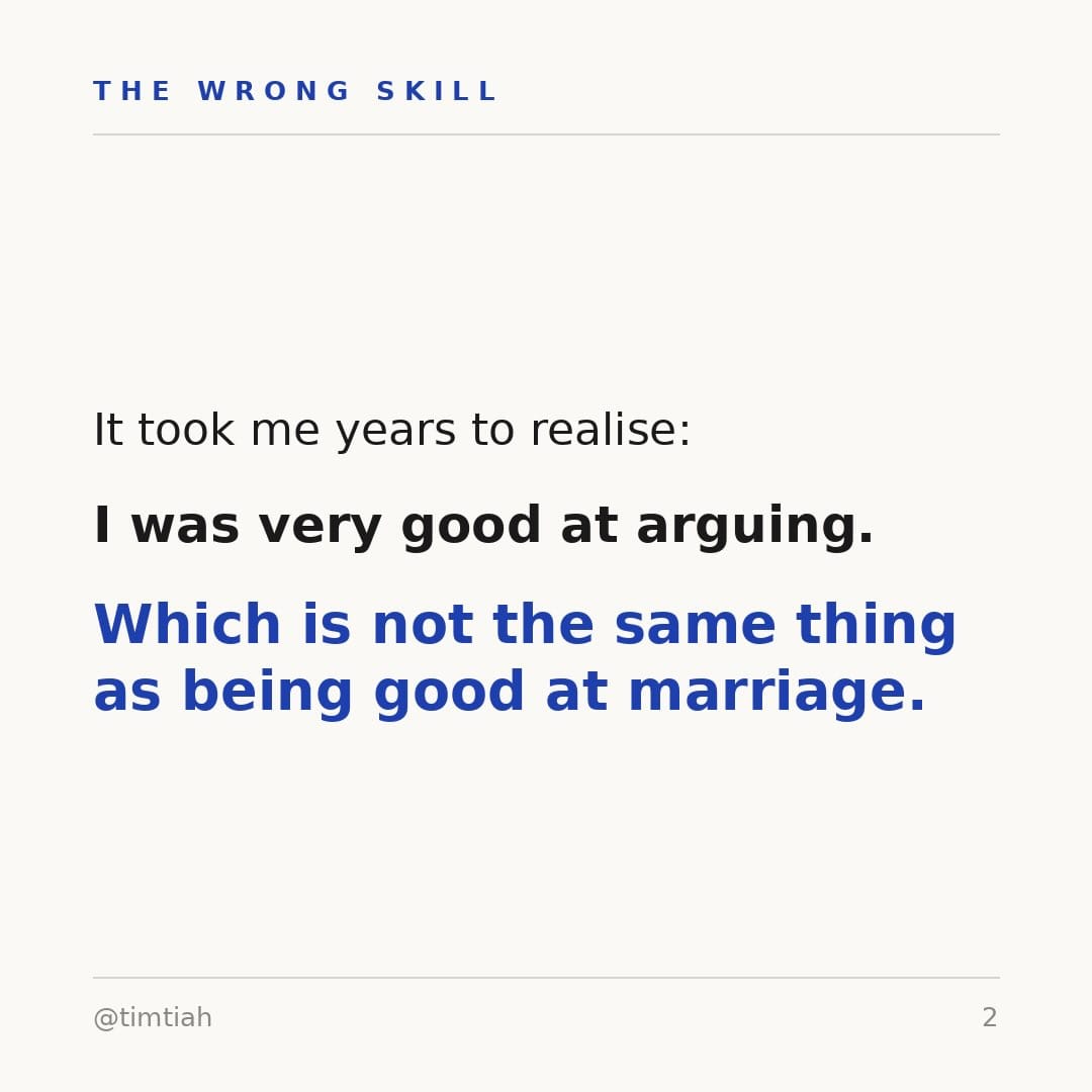 Image from: Great at arguing but terrible at marriage