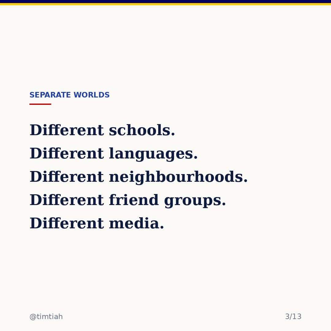 Image from: We’re not too different, we just grow up in separate worlds.