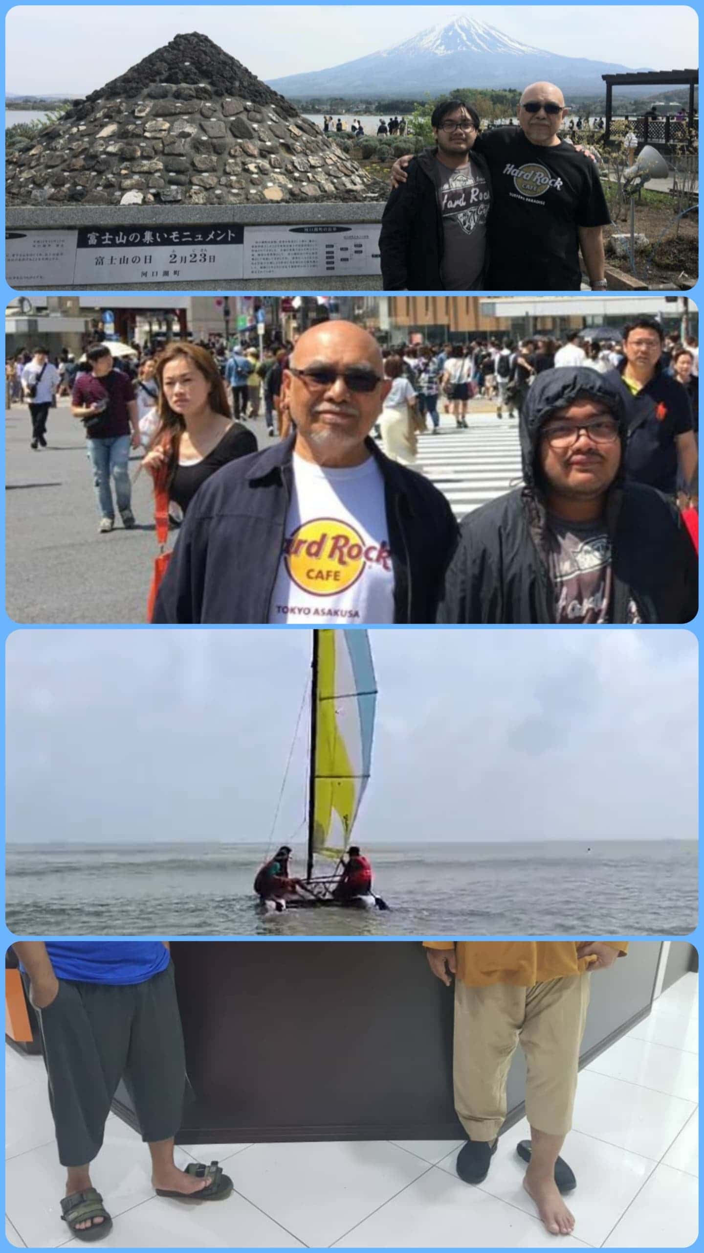 Image from: #KasihAyah | Son-Dad sharing same birthday date of 45 year age gap, enjoy travelling, thinking & innovative interests