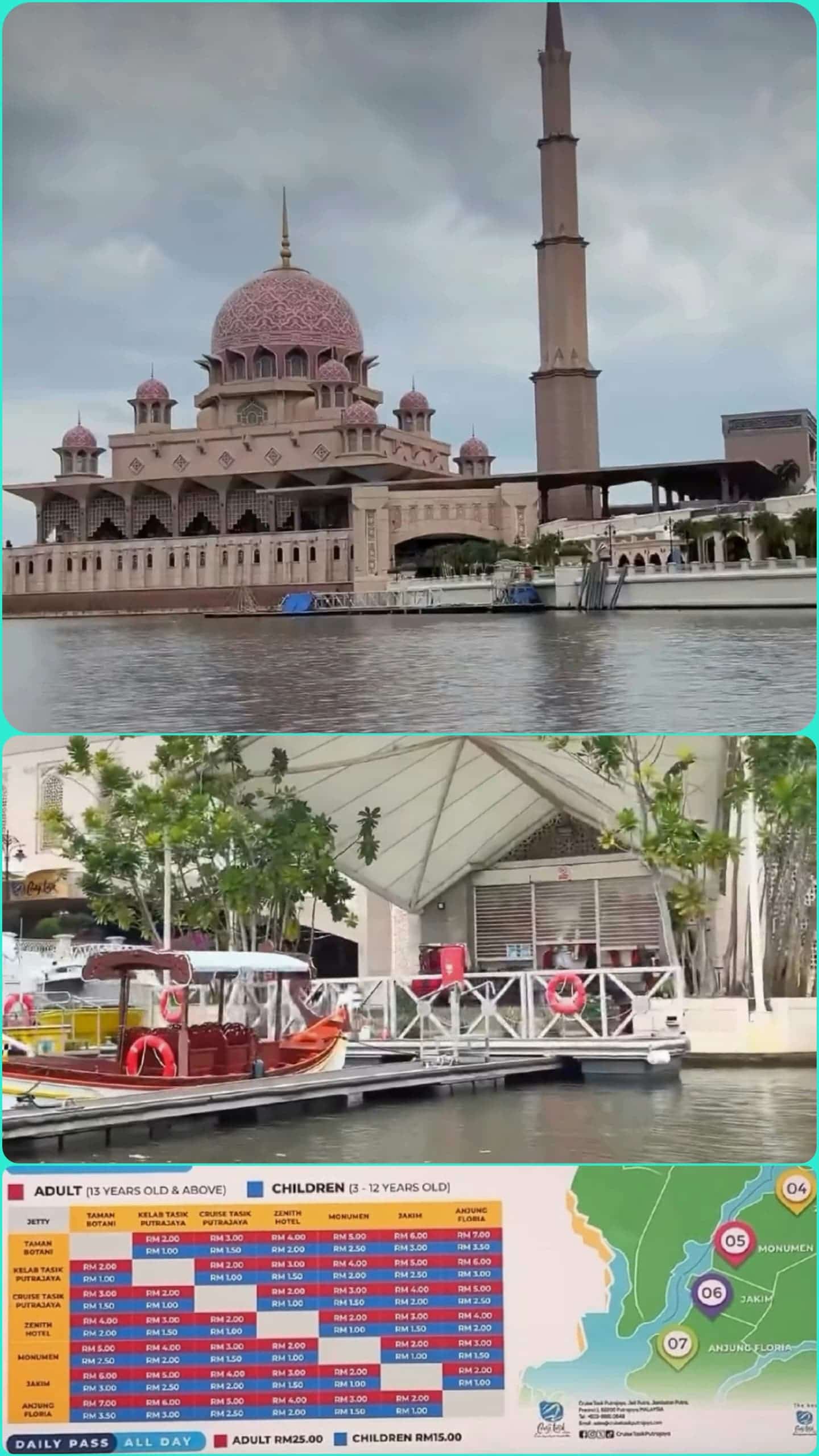 Image from: #EiTahuTak | Putrajaya Water Taxi, the public transport service along Lake Putrajaya for visit to interesting landmarks