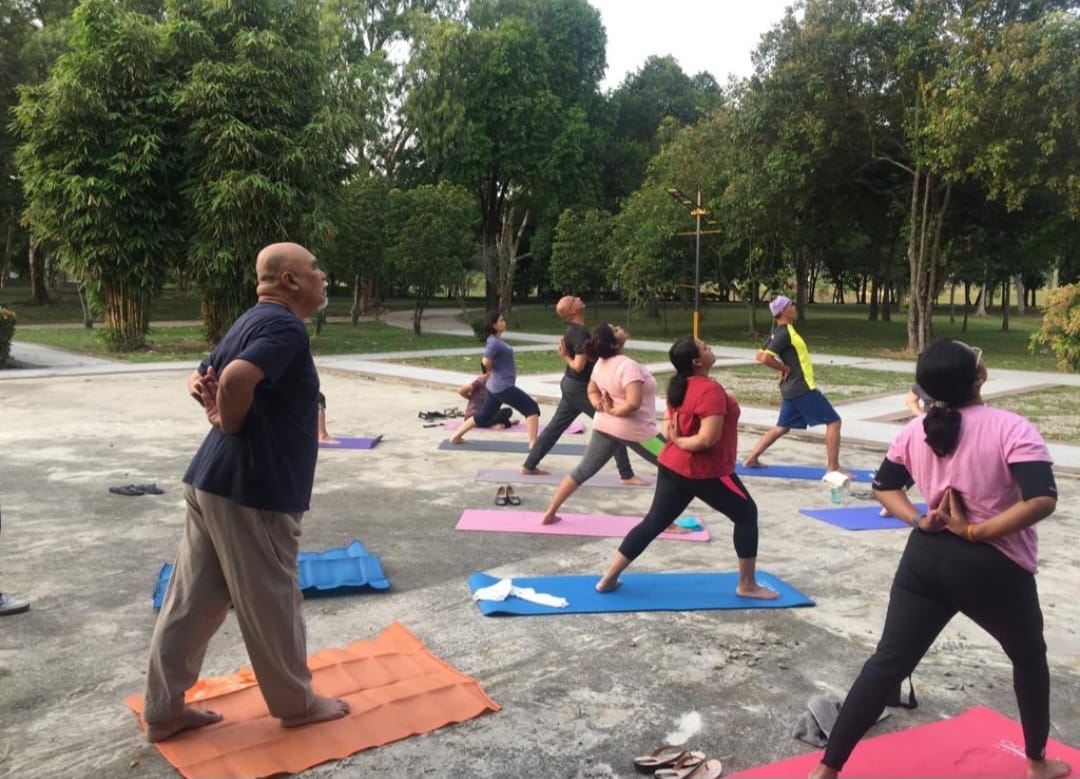 Image from: #JomFit | Yoga recognizes the ancient physical, mental & spiritual practice to promote individual health, harmony & peace