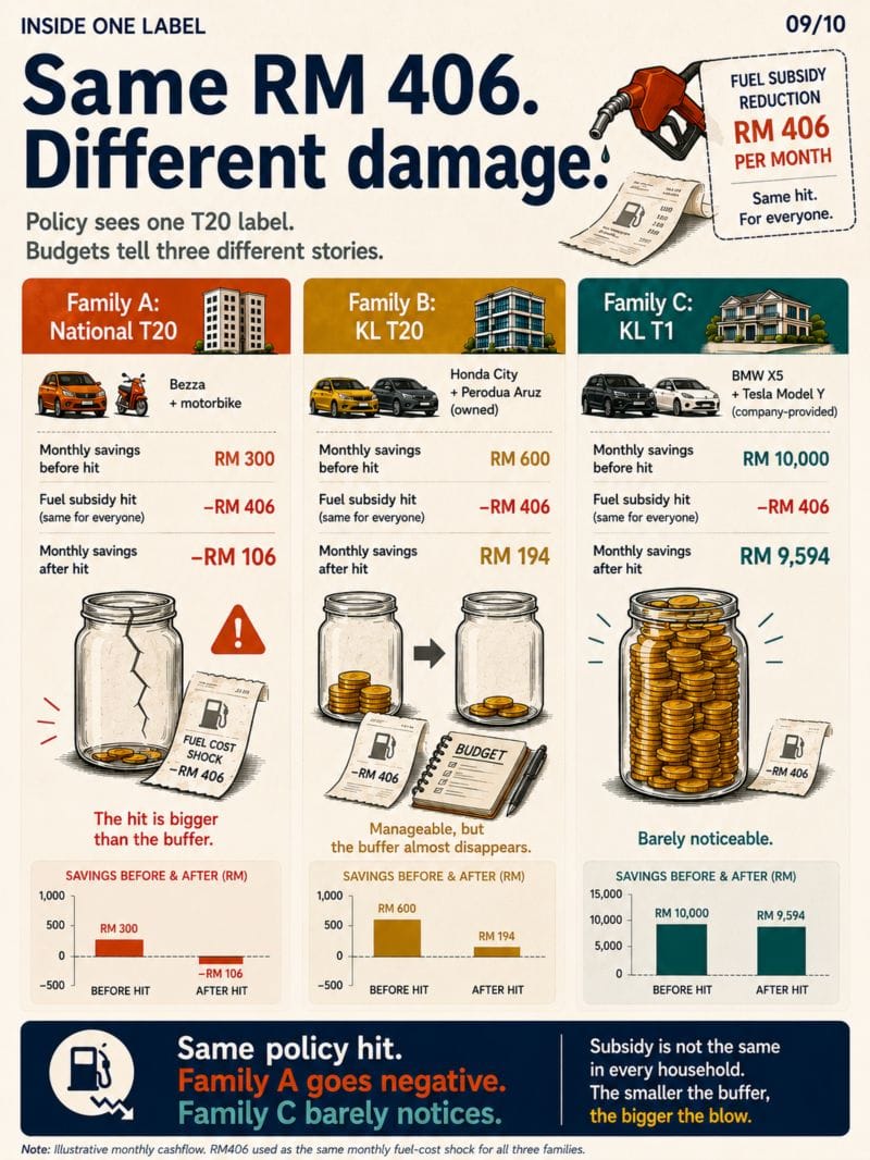 Image from: #EiTahuTak | Should T20 lose subsidies? B40, M40 & T20 are too broad to reflect real household finances!