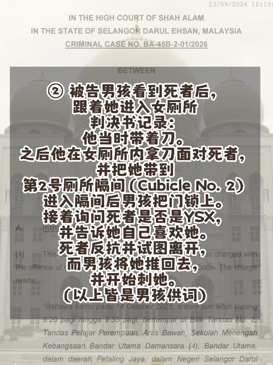 Image from: 「万达镇校园命案，判决书到底说了什么？」Part 1
