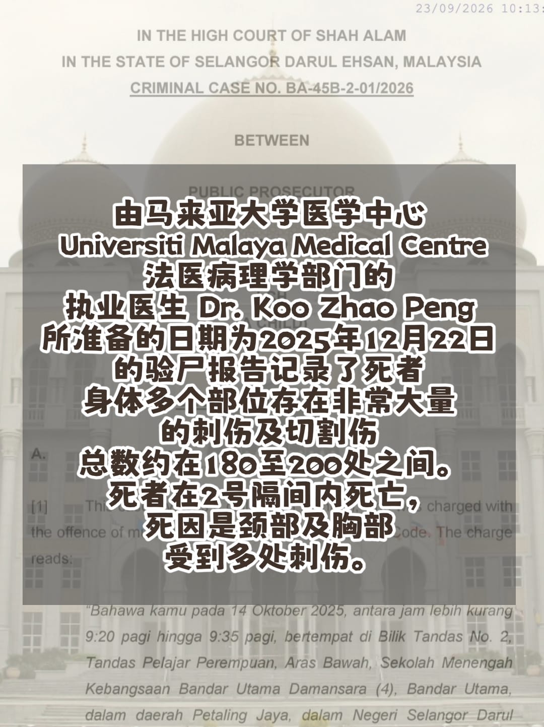 Image from: 「万达镇校园命案，判决书到底说了什么？」Part 1
