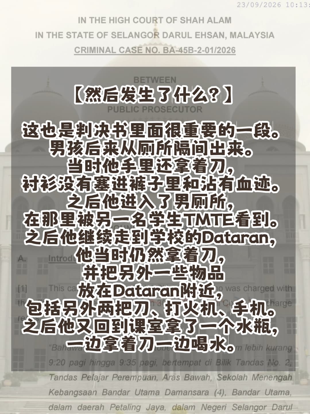 Image from: 「万达镇校园命案，判决书到底说了什么？」Part 1