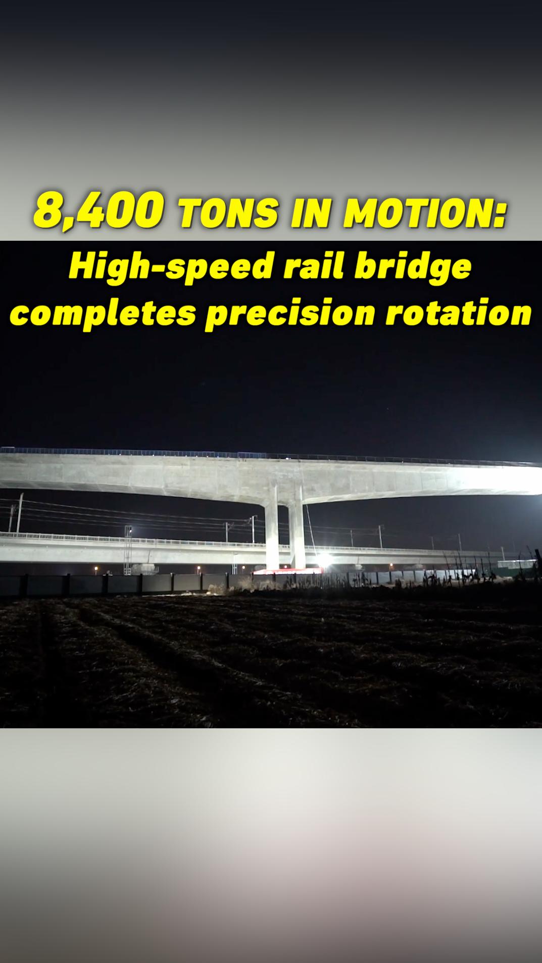 8,400 tons in motion: High-speed rail bridge completes precision rotation